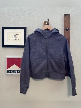 $128 Lululemon Scuba Oversized Full-Zip Hoodie in Heathered Nightfall XS/S